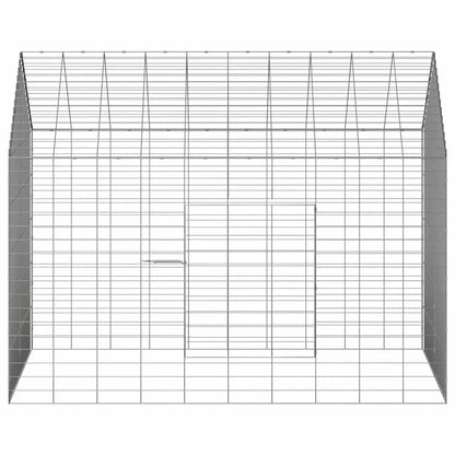 Hasenkäfig Silber 400 x 78 x 78 cm Verzinkter Stahl
