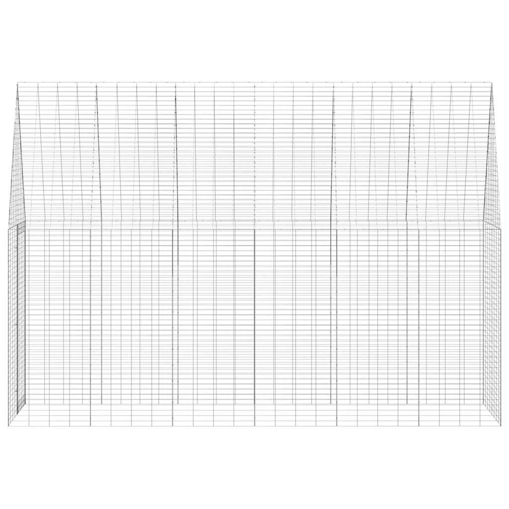 Hasenkäfig Silber 300 x 100 x 210 cm Verzinkter Stahl