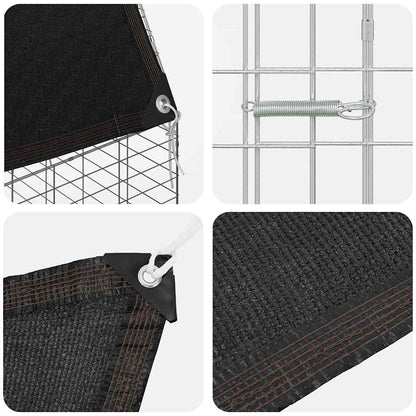 Hasenkäfig Silber 400 x 100 x 210 cm Verzinkter Stahl