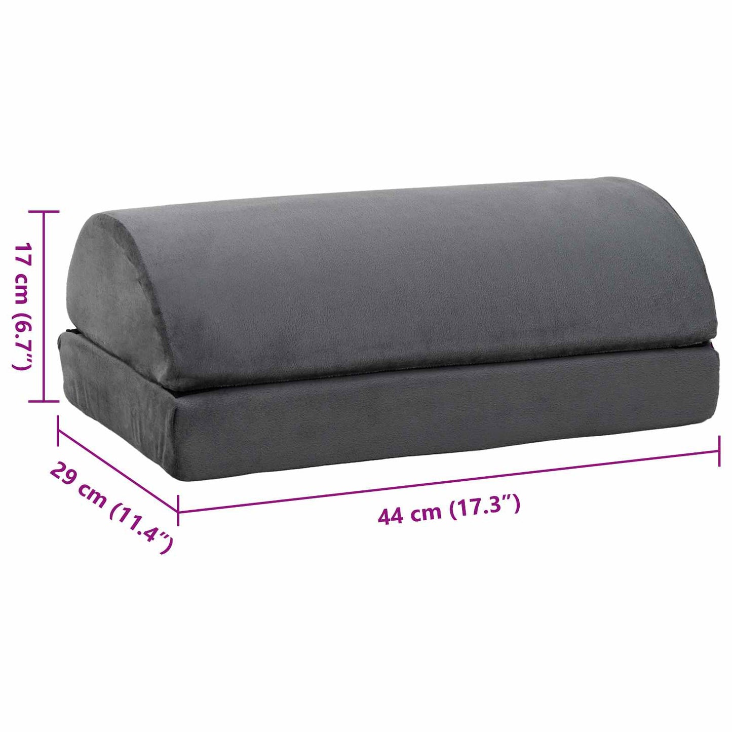 Uni Grau 44 x 29 x 17 cm PU-Schaum