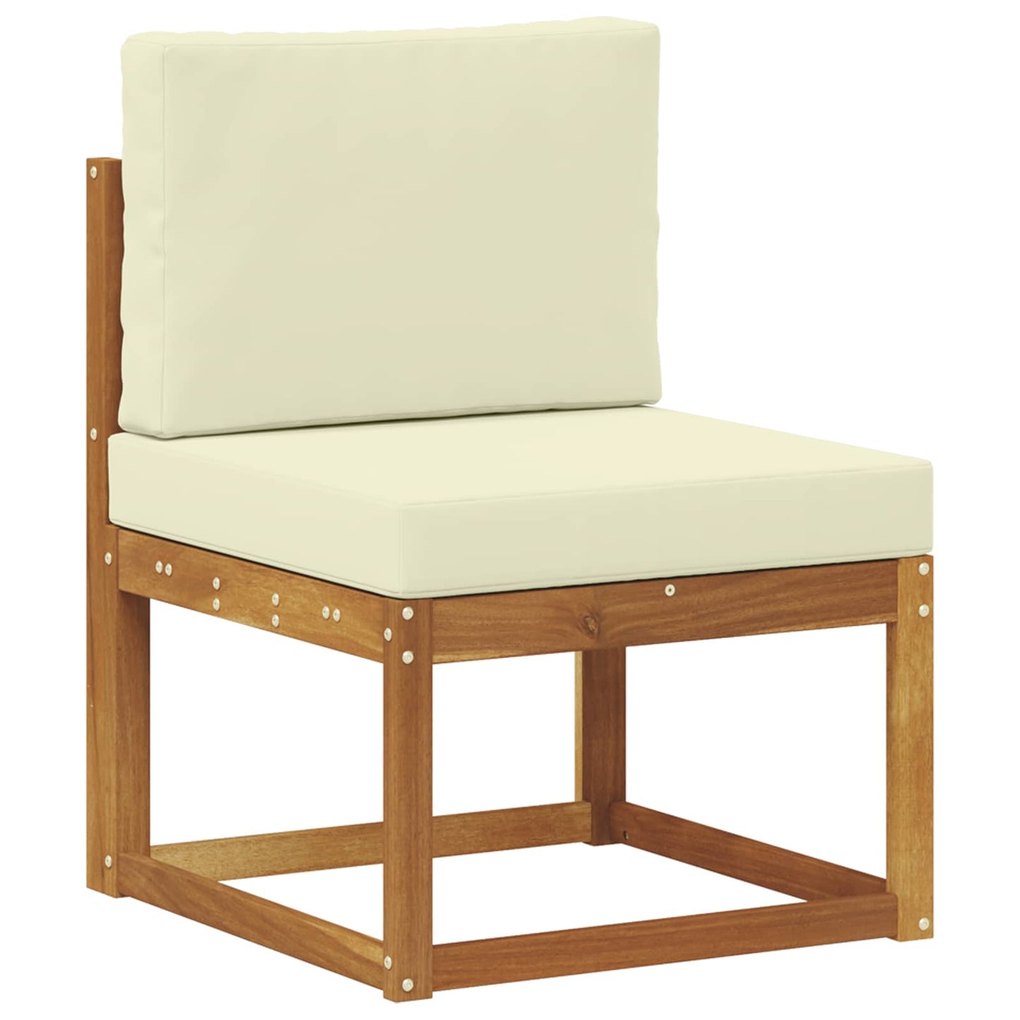 Outdoor Mittelsofa Massivholz Akazie Natur