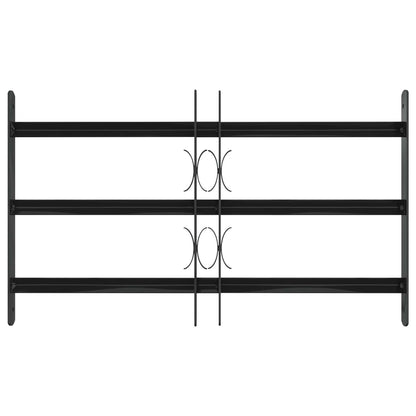 Fenstergitter Schwarz 75,5 x 45 cm Pulverbeschichteter Stahl