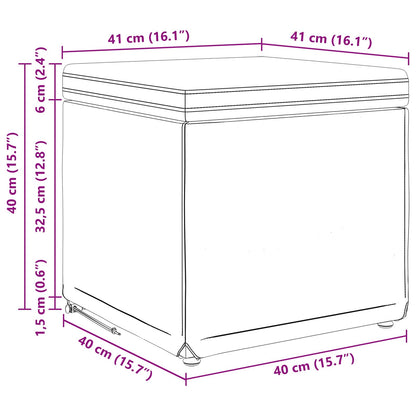 Hocker Rosa 41 x 41 x 40 cm Samt und Engineering Holz