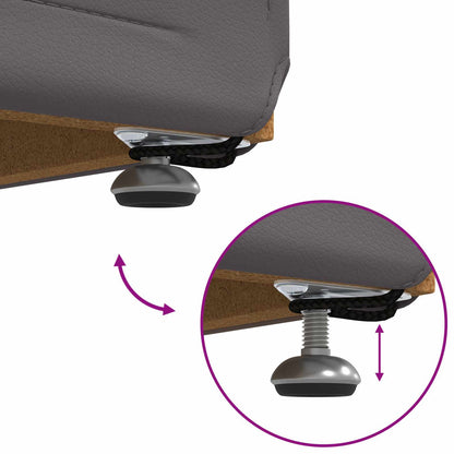 Hocker Grau 41 x 41 x 40 cm Kunstleder und Engineering Holz