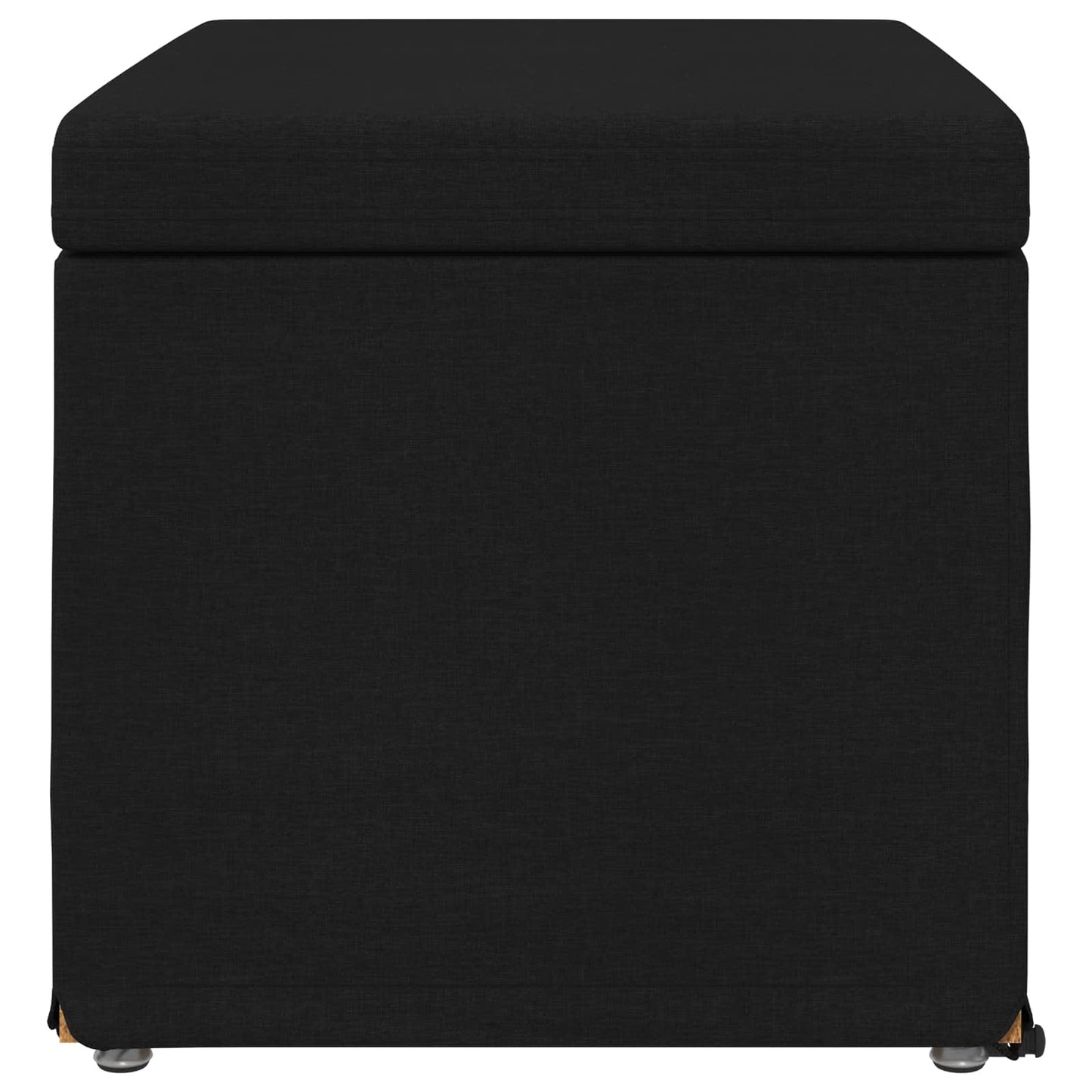 Hocker Schwarz 61 x 41 x 40 cm Stoff und Pressholz