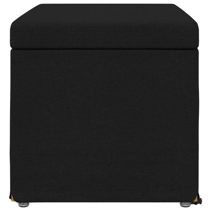 Hocker Schwarz 61 x 41 x 40 cm Stoff und Pressholz