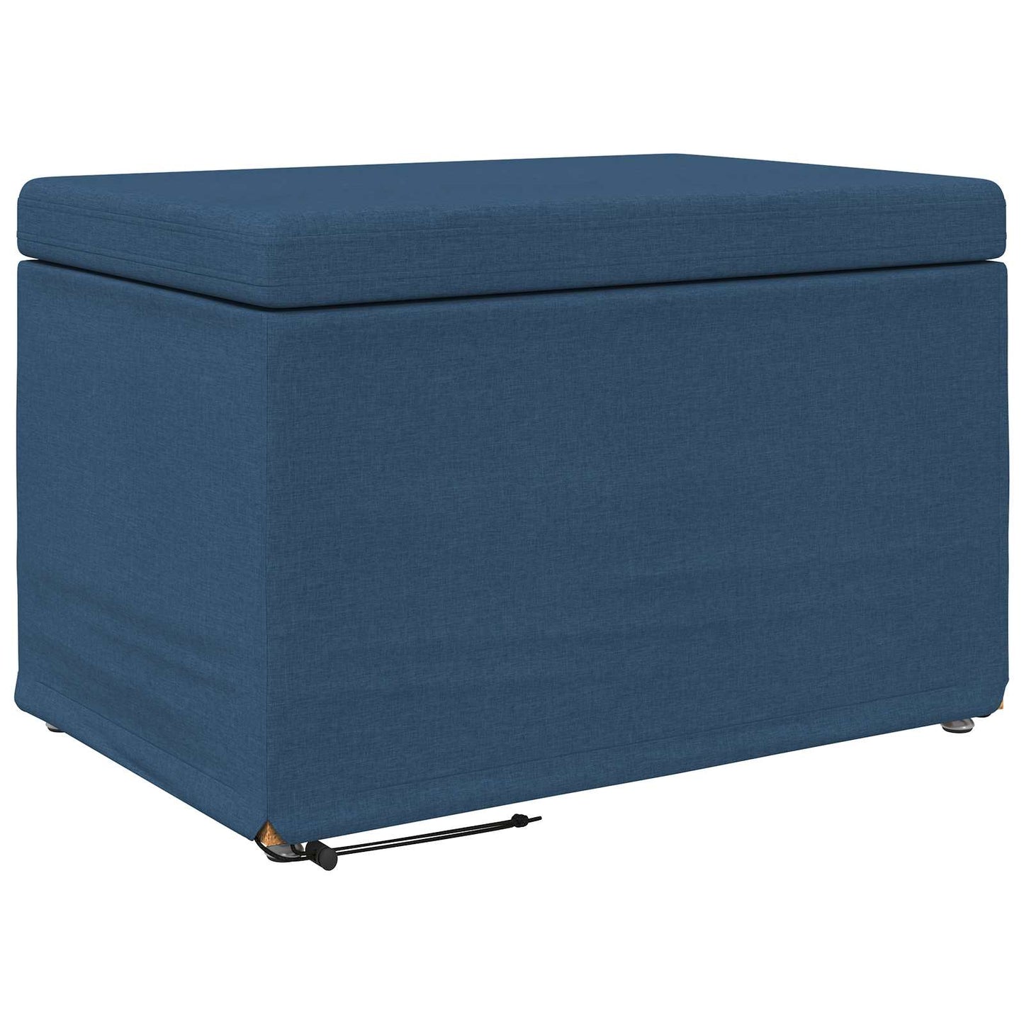 Hocker Blau 61 x 41 x 40 cm Stoff und Pressholz