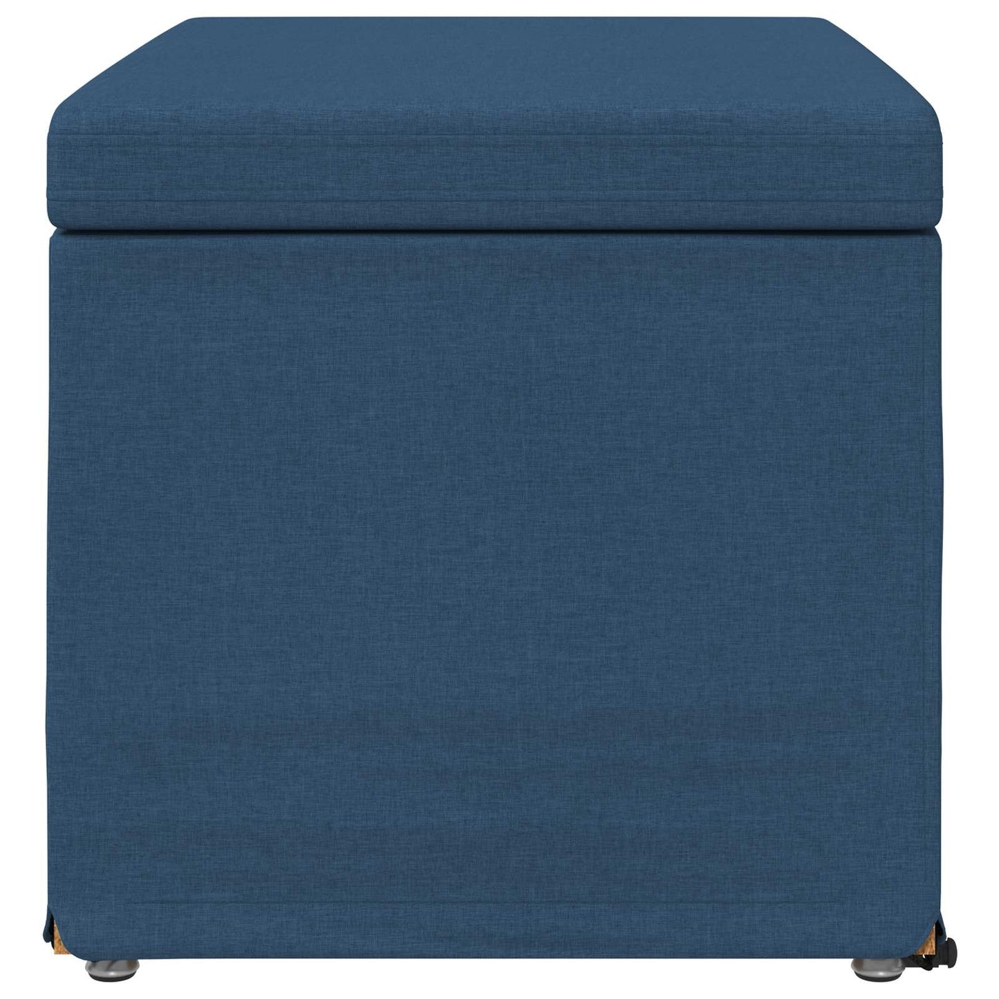 Hocker Blau 61 x 41 x 40 cm Stoff und Pressholz