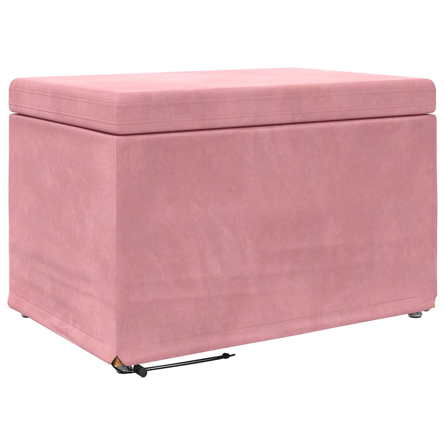 Hocker Rosa 61 x 41 x 40 cm Samt und Engineering Holz