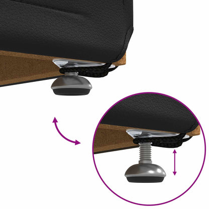 Hocker Schwarz 81 x 41 x 40 cm Kunstleder und Engineering Holz