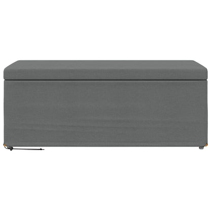 Hocker Dunkelgrau 101 x 41 x 40 cm Stoff und Pressholz