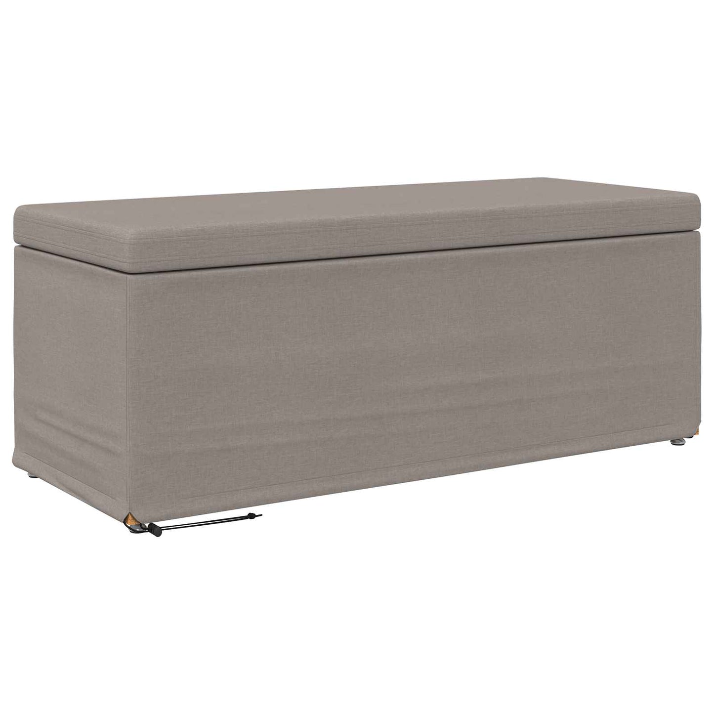 Hocker Taupe 101 x 41 x 40 cm Stoff und Pressholz