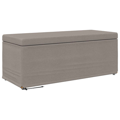 Hocker Taupe 101 x 41 x 40 cm Stoff und Pressholz