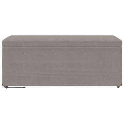Hocker Taupe 101 x 41 x 40 cm Stoff und Pressholz