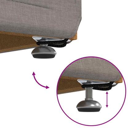 Hocker Taupe 101 x 41 x 40 cm Stoff und Pressholz