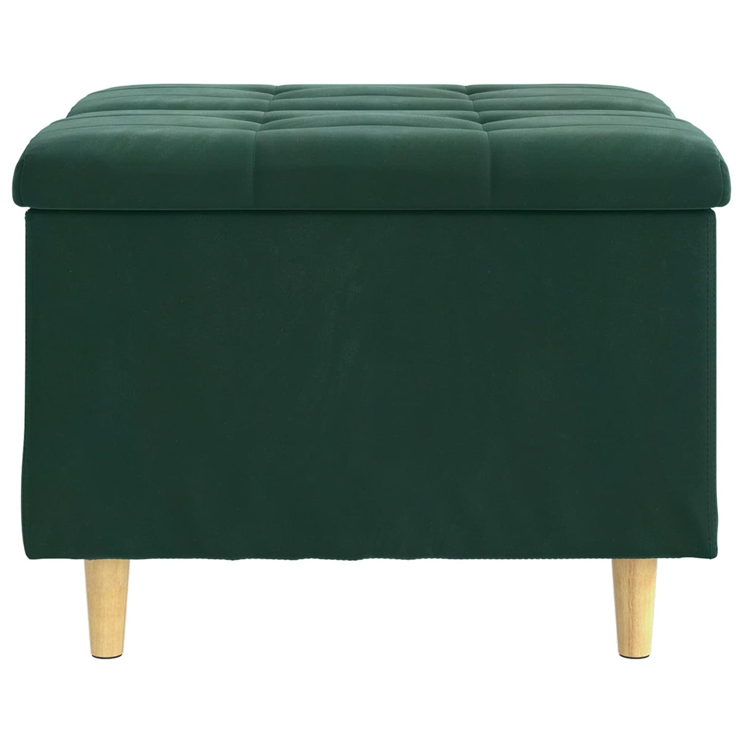 Aufbewahrungsottomane Dunkelgrün 60 x 60 x 45 cm Samt