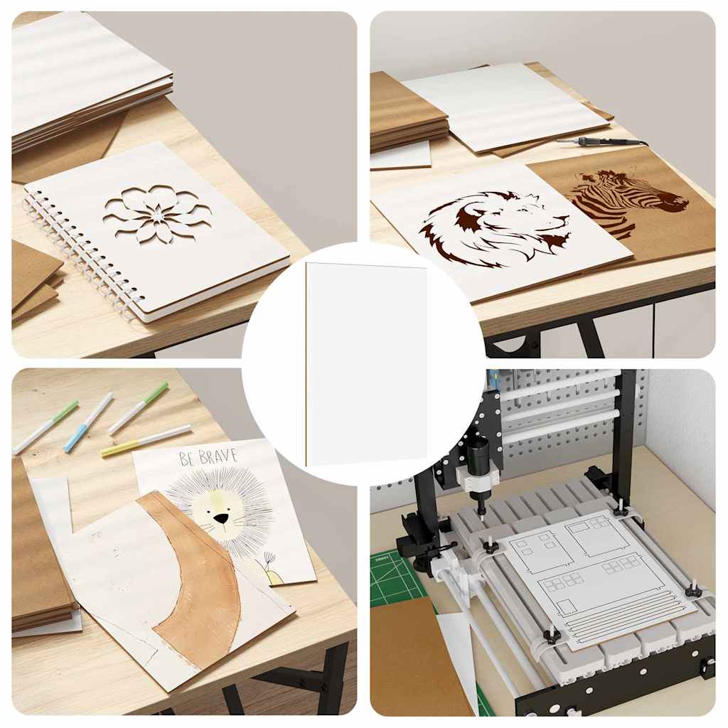 Dekoplatten 150 pcs Weiß 21 x 30 x 0,27 cm Holzwerkstoff