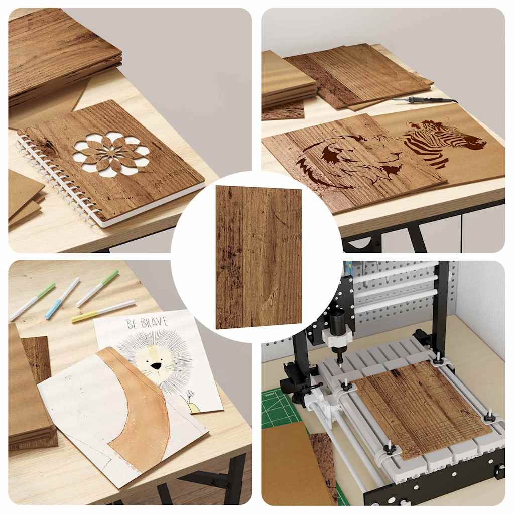 Dekoplatten 50 pcs Altholz 21 x 30 x 0,27 cm Holzwerkstoff