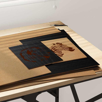 Dekoplatten 12 pcs Schwarz Eichen-Optik 40 x 60 x 0.27 cm