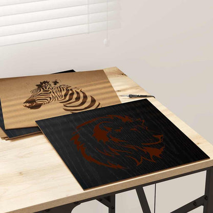 Dekoplatten 50 pcs Schwarz Eichen-Optik 30 x 30 x 0,27 cm