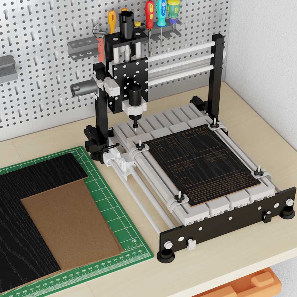 Dekoplatten 50 pcs Schwarz Eichen-Optik 30 x 30 x 0,27 cm