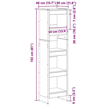 Bücherregal Sonoma 80 x 30 x 155 cm Holzwerkstoff