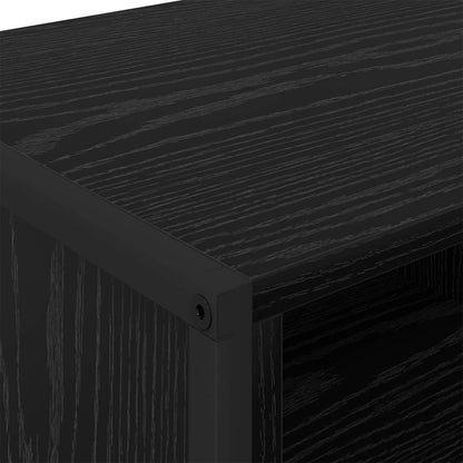 Schuhschrank Schwarz Eichen-Optik 60 x 35 x 44 cm Holzwerkstoff