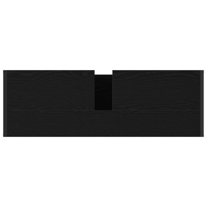 Badezimmerschrank mit Tür Schwarz Eichen-Optik 90 x 30 x 60 cm