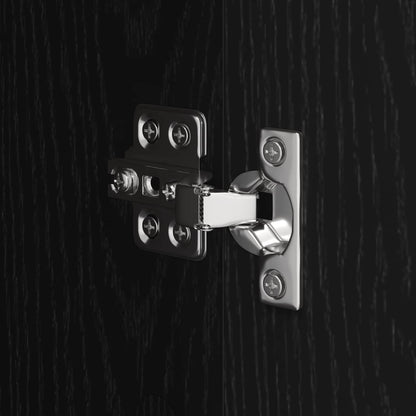 Badezimmerschrank mit Tür Schwarz Eichen-Optik 40 x 30 x 180 cm