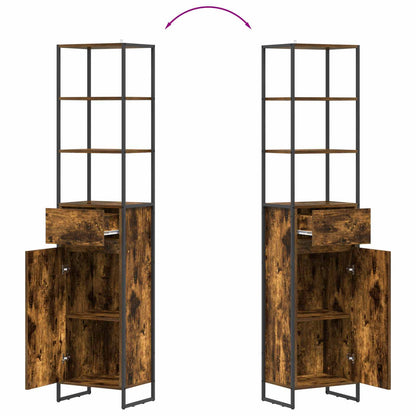 Badezimmerschrank Raucharbe 40 x 30 x 180 cm Holzwerkstoff