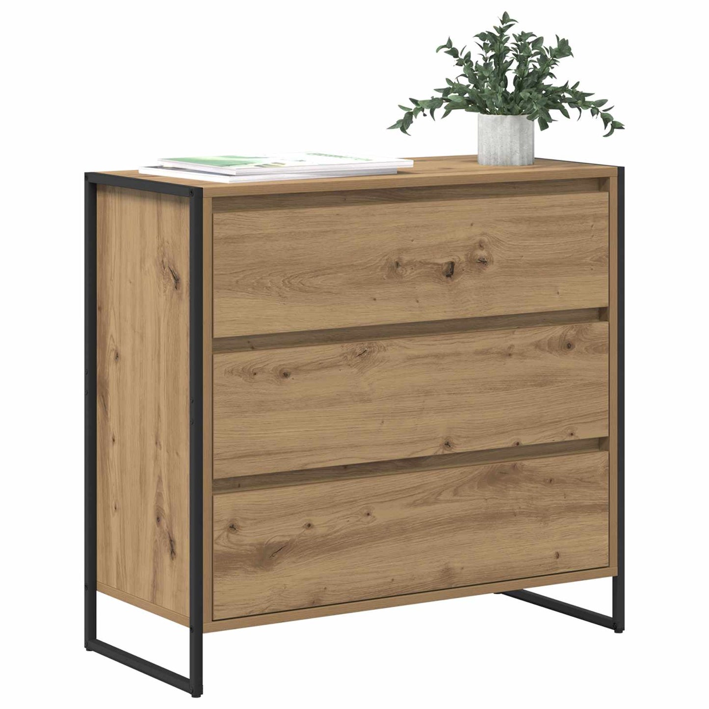 Sideboard Kunsthandwerk Eiche 79 x 36 x 75.5 cm Holzwerkstoff