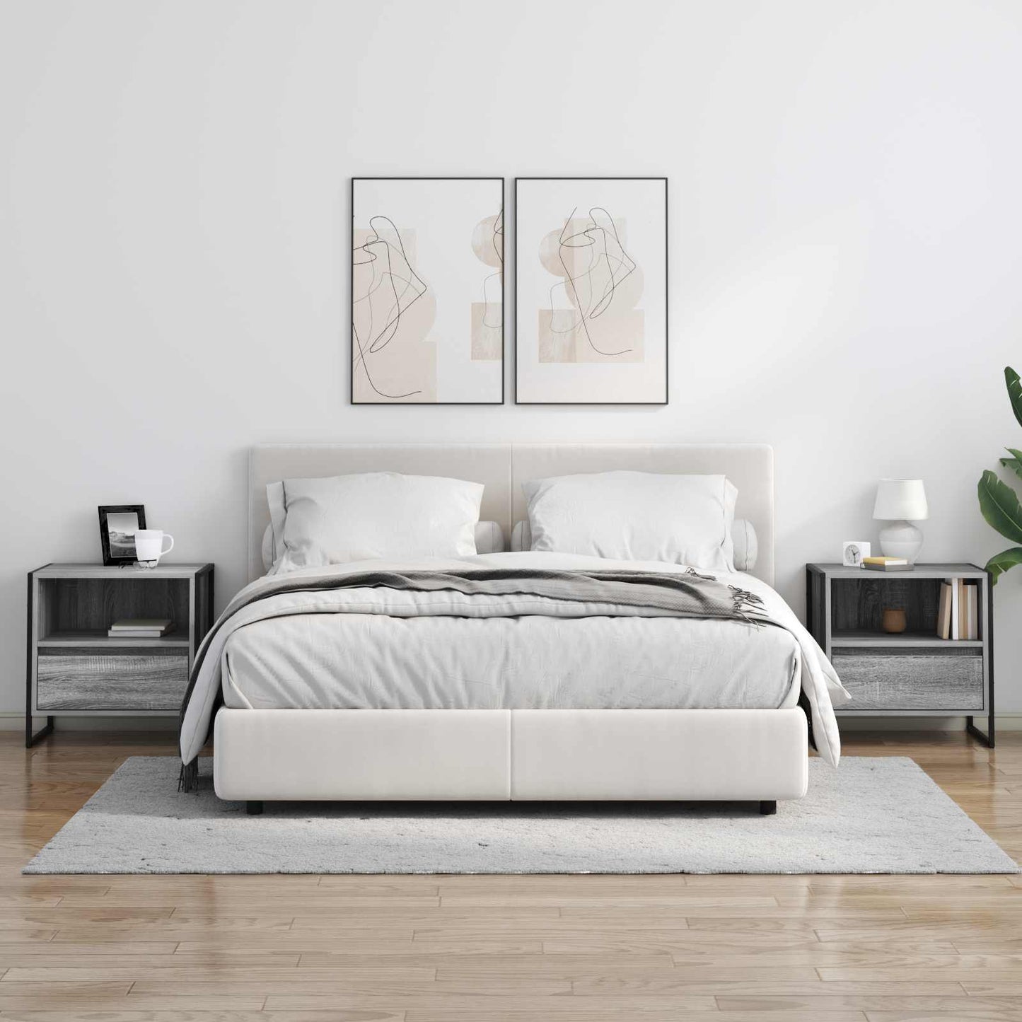 Nachttisch Graues Sonoma 50 x 39,5 x 50 cm Holzwerkstoff