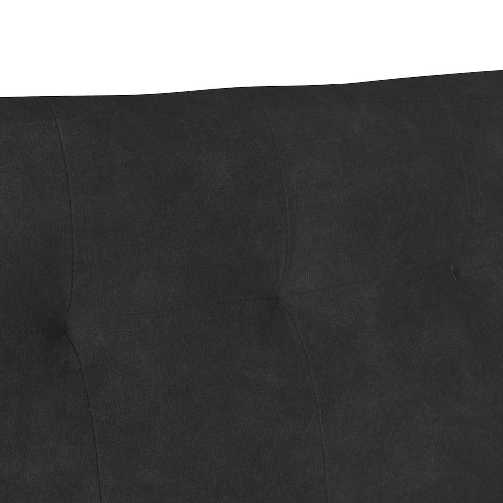 Chesterfield Bank Schwarz 112 x 65,5 x 75 cm Samt