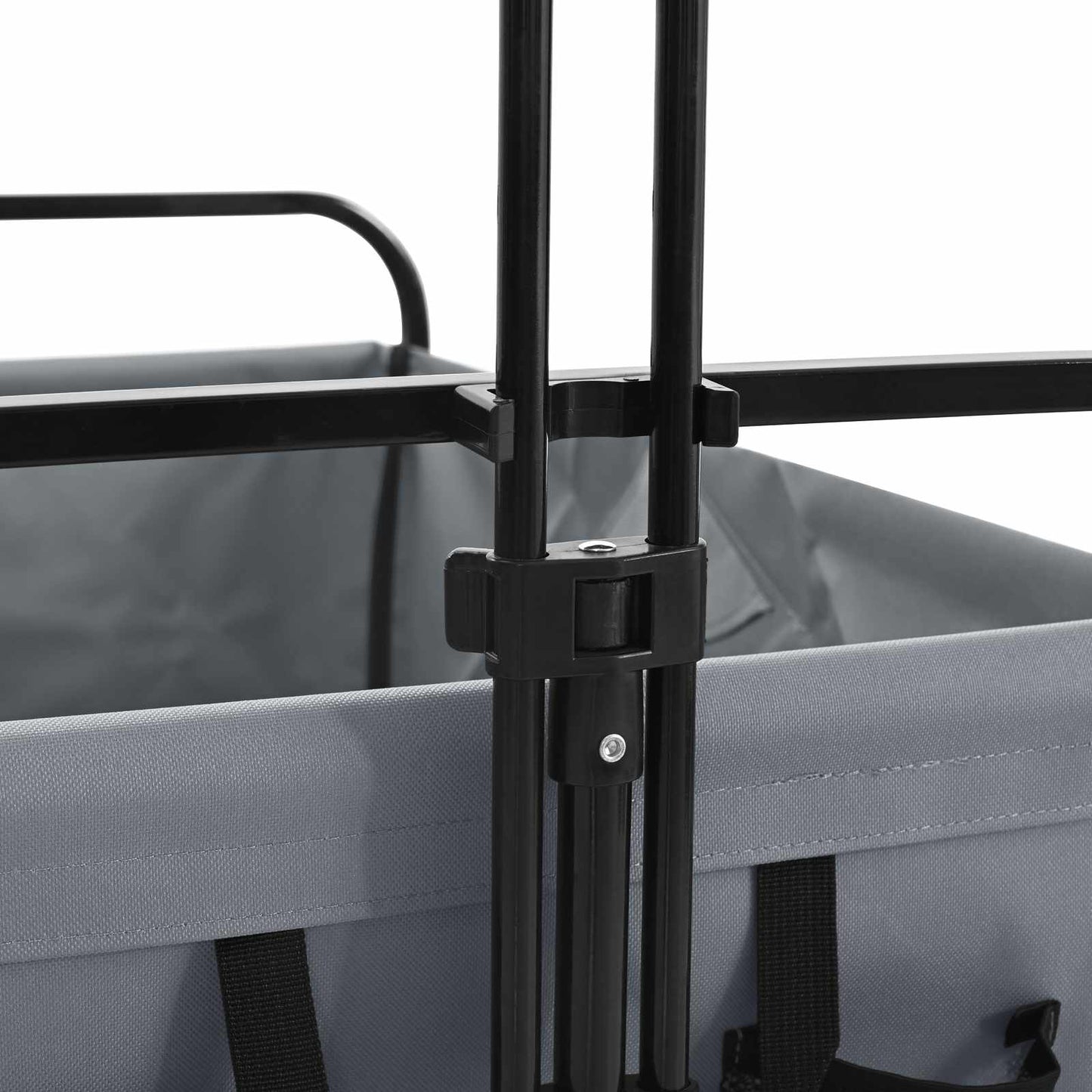 Klapp-Handwagen Grau 89 x 63 x 96 cm Stahl und Oxford-Stoff