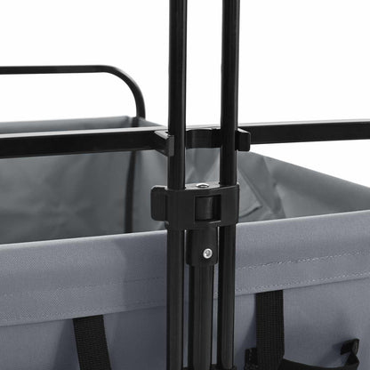 Klapp-Handwagen Grau 89 x 63 x 96 cm Stahl und Oxford-Stoff