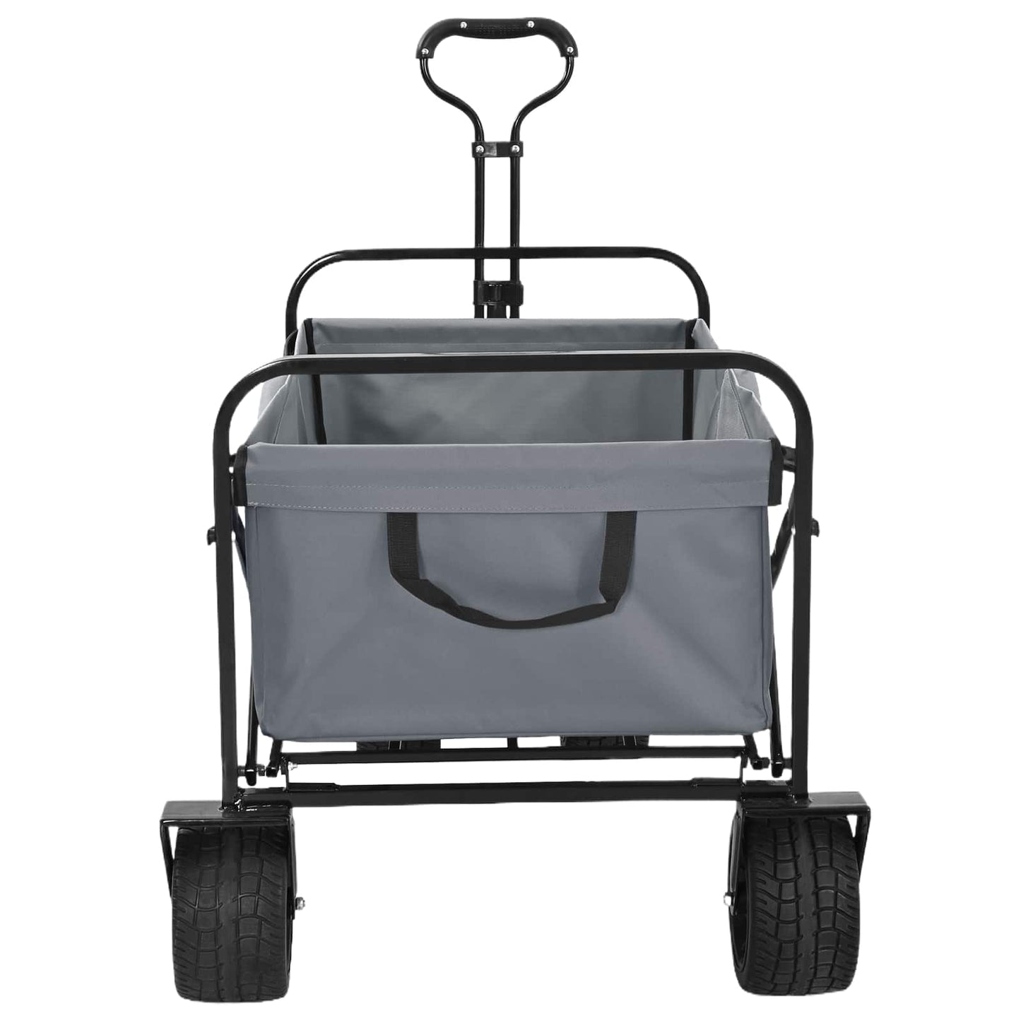 Klapp-Handwagen Grau 89 x 63 x 96 cm Stahl und Oxford-Stoff