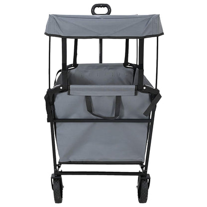 Klapp-Handwagen Grau 105 x 56,5 x 116 cm Oxford-Stoff
