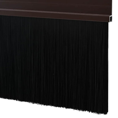 Selbstklebende Türbürstendichtungen 12 pcs Braun 100 cm