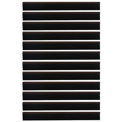 Selbstklebende Türbürstendichtungen 12 pcs Braun 100 cm