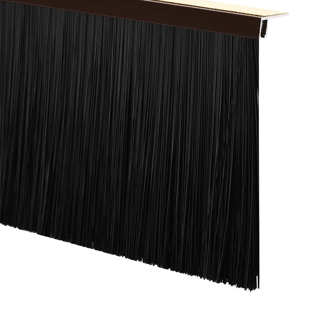 Selbstklebende Türbürstendichtungen 12 pcs Braun 100 cm