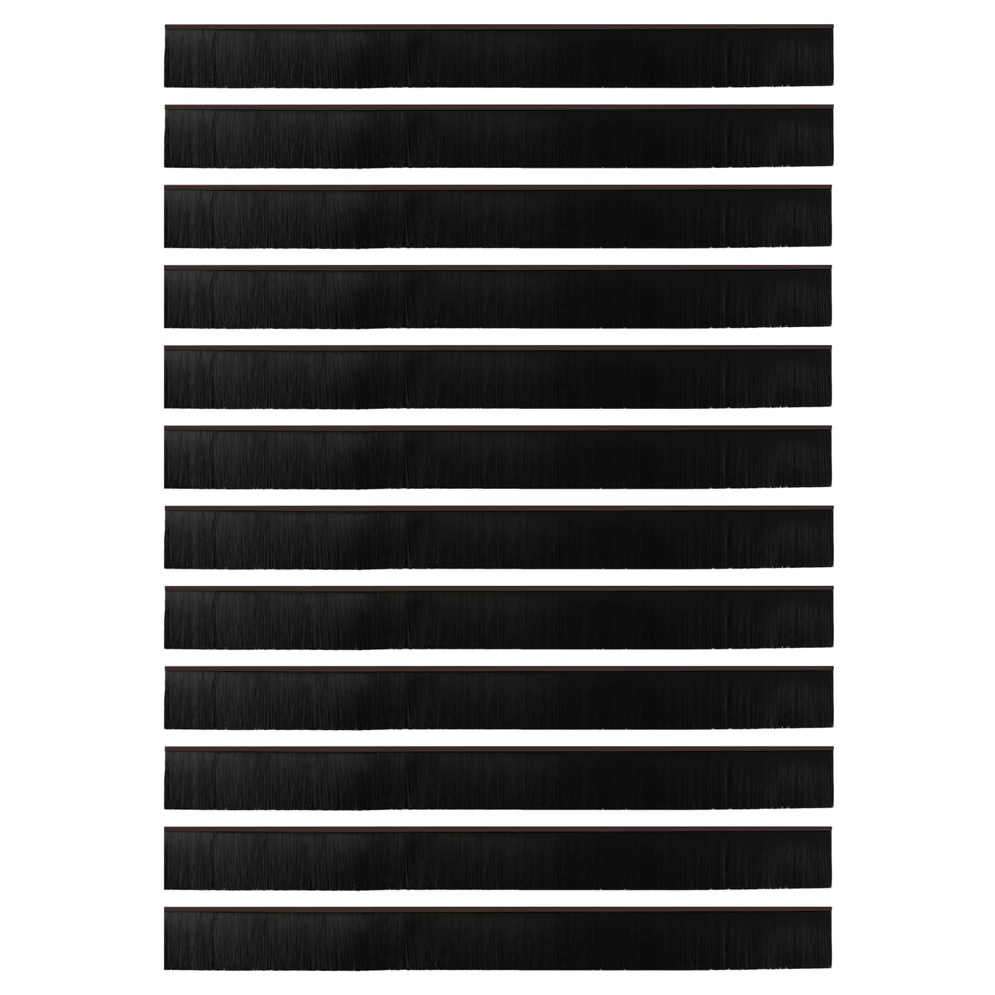 Selbstklebende Türbürstendichtungen 12 pcs Braun 100 cm