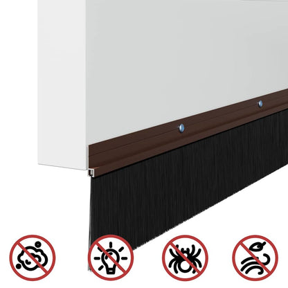 Aufsteck Türbürstendichtungen 2 pcs Braun 100 cm