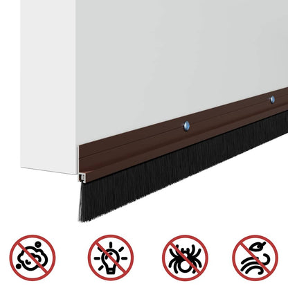 Aufsteck Türbürstendichtungen 6 pcs Braun 100 cm