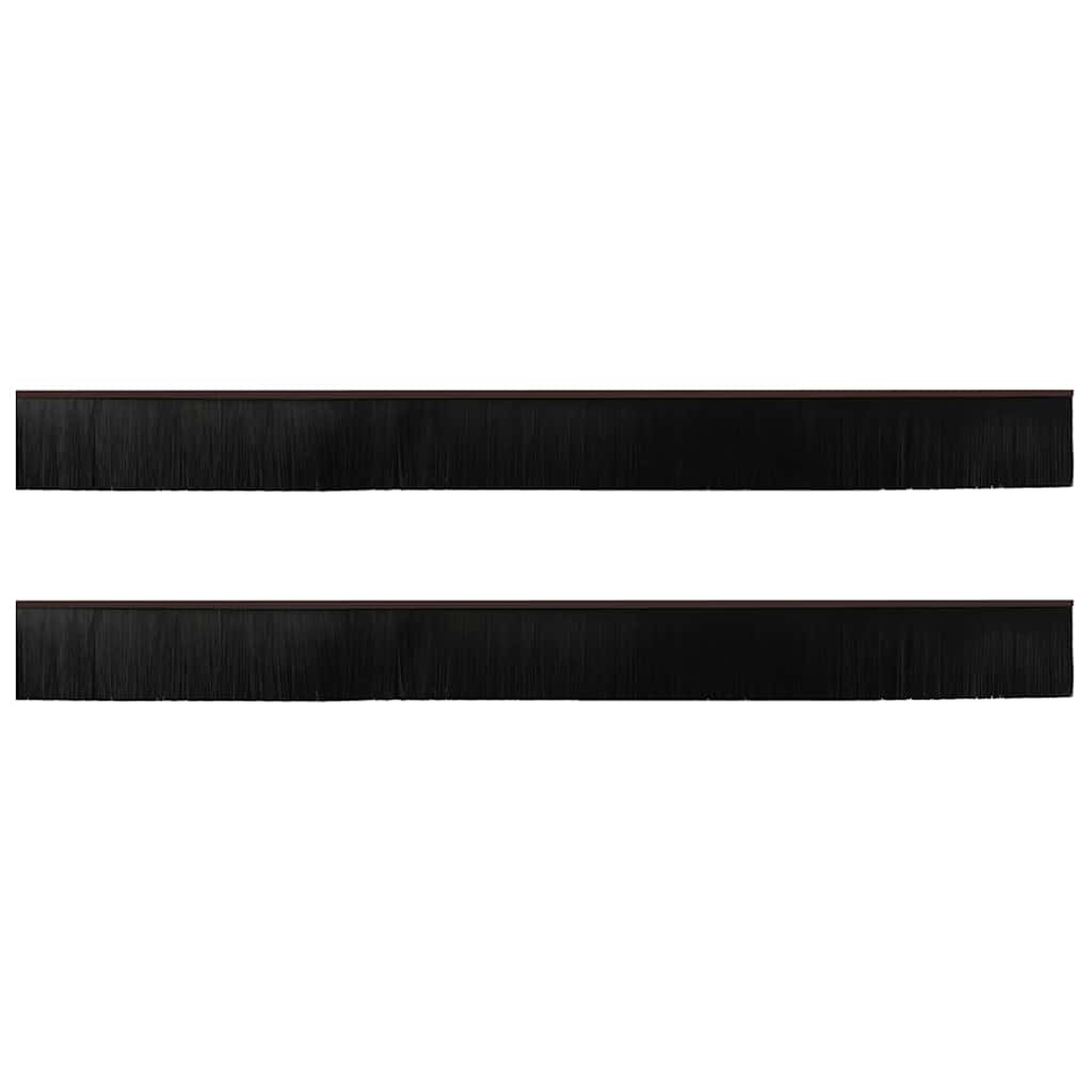 Aufsteck Türbürstendichtungen 2 pcs Braun 100 cm
