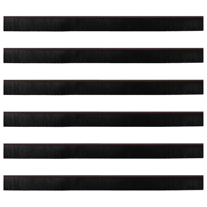 Aufsteck Türbürstendichtungen 6 pcs Braun 100 cm