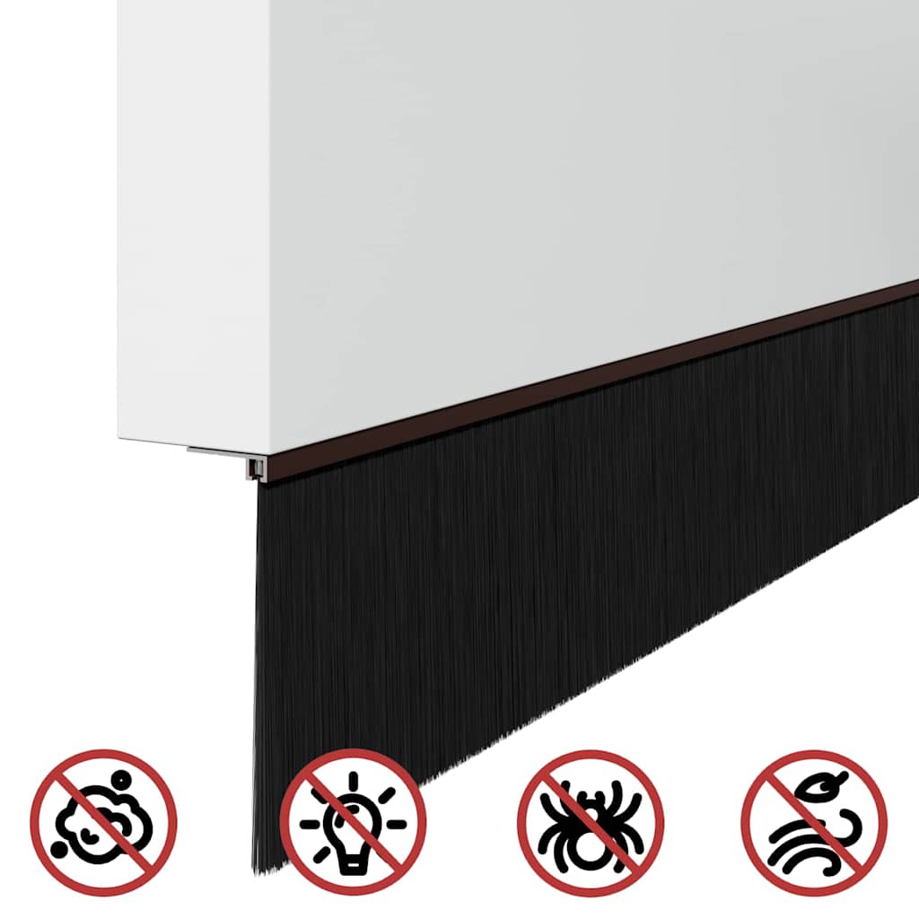 Aufsteck Türbürstendichtungen 6 pcs Braun 100 cm