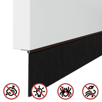 Aufsteck Türbürstendichtungen 6 pcs Braun 100 cm