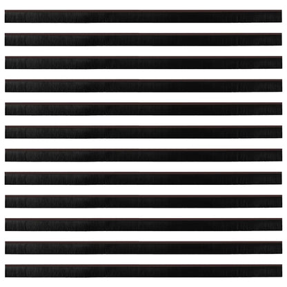 Aufsteck Türbürstendichtungen 12 pcs Braun 100 cm