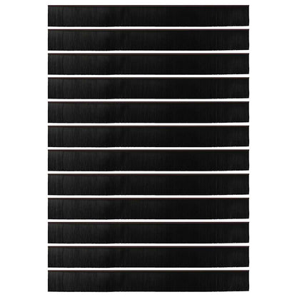 Aufsteck Türbürstendichtungen 12 pcs Braun 100 cm