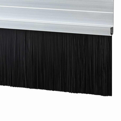 Selbstklebende Türbürstendichtungen 12 pcs Silber 100 cm